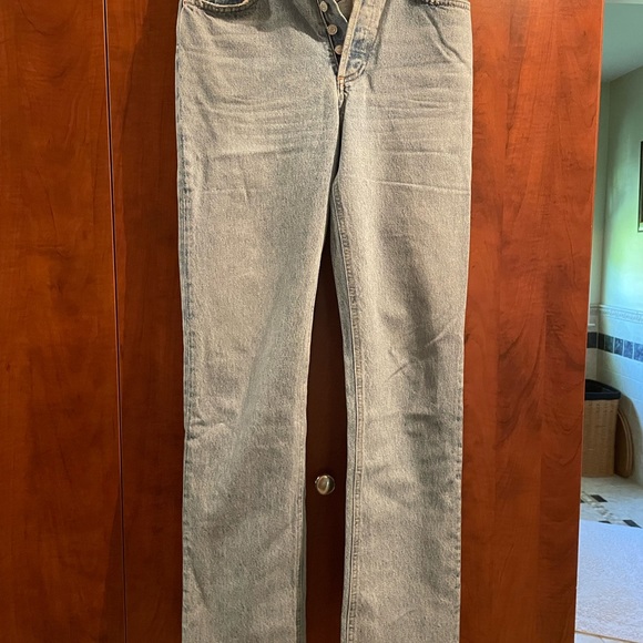 AGOLDE Lana Mid Rise Full Length Straight Jean in Curio. Size 24 - Picture 2 of 7